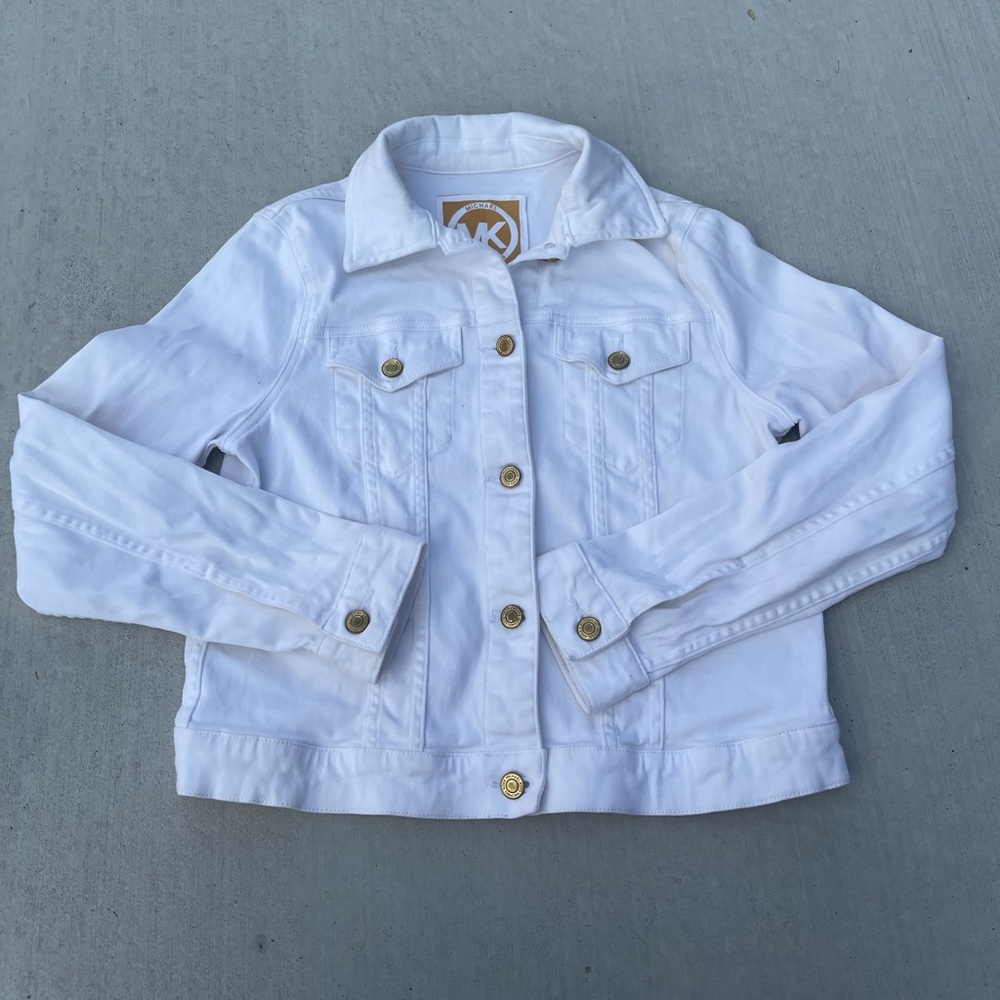 Michael Kors White Jean Jacket